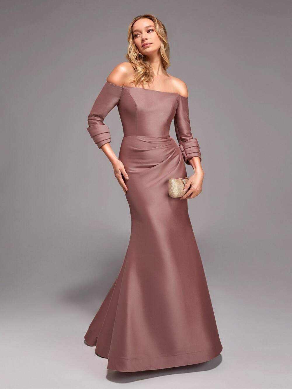 Alyce Paris Off Shoulder Mikado Mermaid Gown Size 6